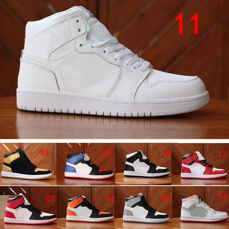 

classic 1s Basketball Shoes bred toe royal top 3 gold shattered backboard shadow Chicago game royal men women sneakers, Color 2