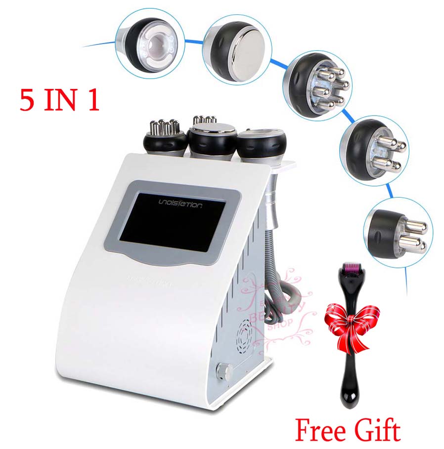 Latest 5in 1 Unoisetion Cavitation Ultrasound 40K Radio Frequency RF Multipolar Vacuum Photon Weight Loss Photon hyperthermia