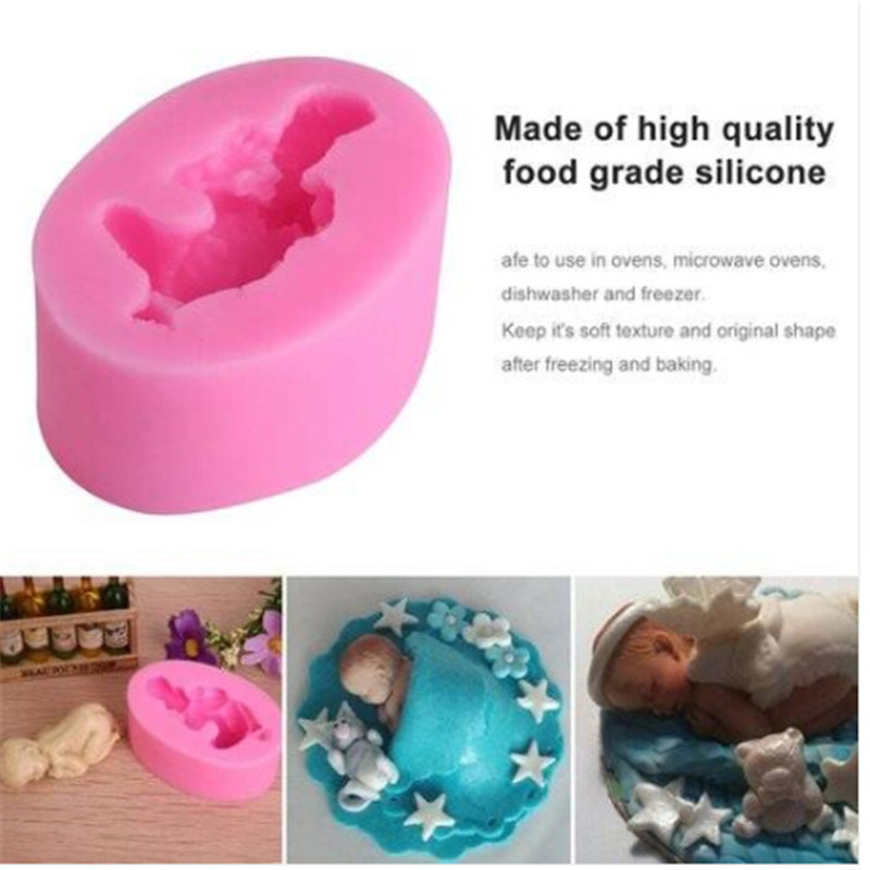 

3D Baby Shape Silicone Fondant Mould Cake Mold 2018 wholesales Chocolate Mold Baking Mold Soft
