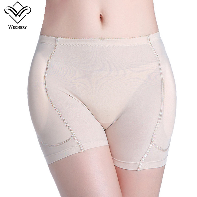 

Wechery Sexy Women 4pcs Pads Enhancers Butt Lifter Shapers Control Panties Removable Inserts Sponge Padded Slimming Underwear, Black