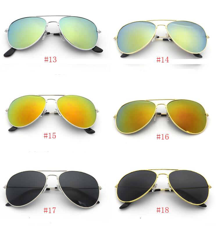 

Mens Sunglasses Colorful Mirror Pilot Sun Eyeglasses UV400 Lenses Wholesale Sunglasses Goggle Adumbral Glasses