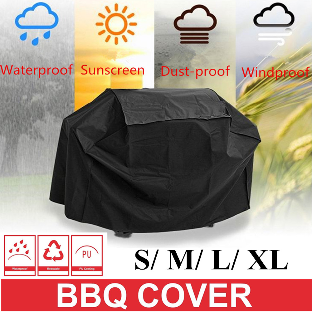 M//L//XL BBQ Cover Heavy Duty Waterproof Gas Barbecue Grill Outdoor Protector