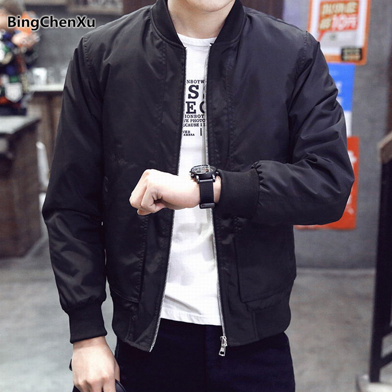 2018 Men's New Jacket Brand Casual Solid Zipper Baseball Jacket New Fashion Streetwear Jackets Hip Hop Quality Outerwear 1082
