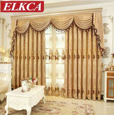 

European Embroidered Chenille Curtains for Living Room Luxury Tulle Curtains for the Bedroom Chinese Window Curtain Treatment Curtains