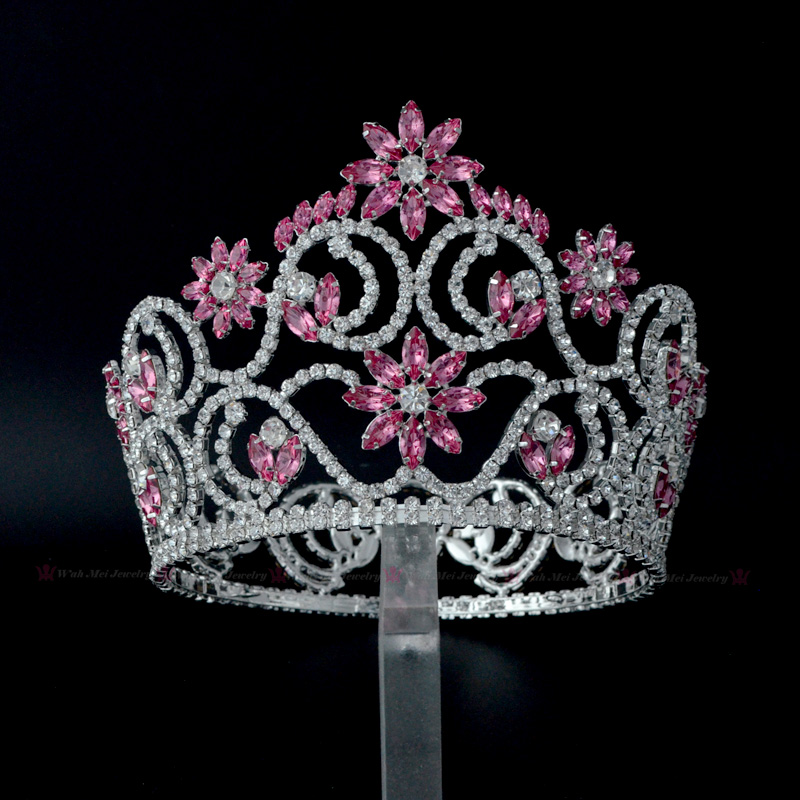 

Rhinestone Crown Full Round Circle For Pageant And Bridal Wedding Tiaras Hair Accessories Fashion Jewelry White Mix Colour Mo24J