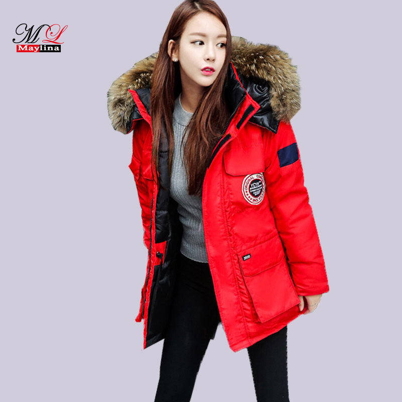 

Maylina Parka Coat Winter Coats For Women Black Long Sleeve Hooded Parka Middle And Long Paragraph To Increase The Size Of 3xl