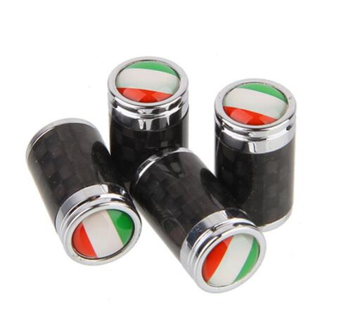 

Italian Flag USA flag WRC Top quality Car styling Wheel Tire valve caps Carbon fiber Type air Dust Cover