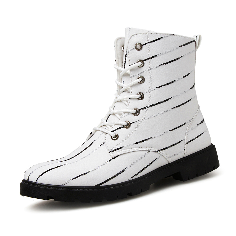 

\Fashion Men's Outdoor Boots Autumn Winter New Black White Classic Boots Black Plus Cotton sport shoes Size 39-44