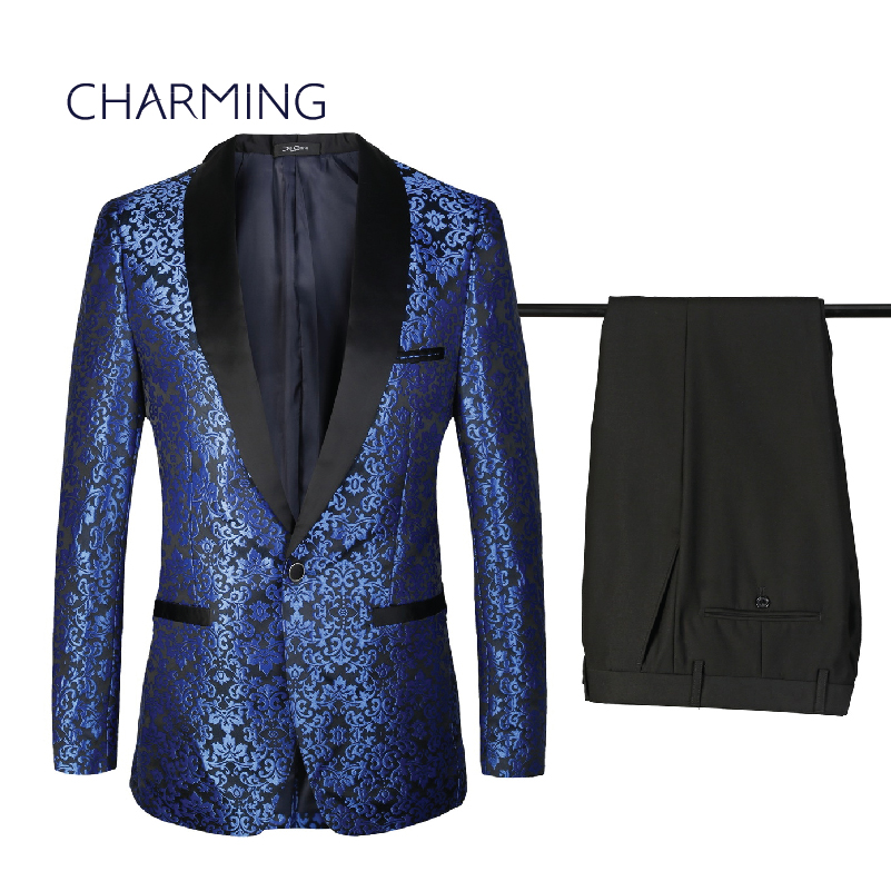 

Mens Suits for Weddings Jacquard geometric pattern design men's wedding dress Mens Suits Big Sizes Suits for Grooms, Navy