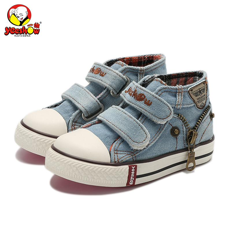 New 2018 Spring Canvas Children Shoes Boys Sneakers Brand Kids Shoes for Girls Jeans Denim Flat Boots Baby Toddler Shoes
