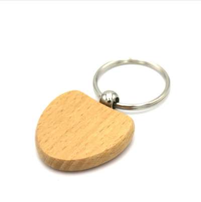 

Natural Wood bamboo wooden keychain Square round heart shape Wood color