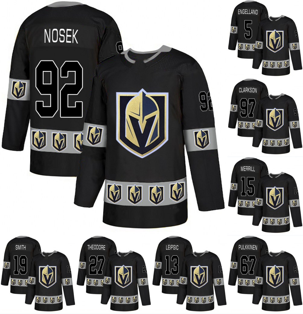 Hommes 92 Tomas Nosek Jersey Vegas Golden Knights 19 Reilly Smith 67 Max Pacioretty 27 Karité Theodore 15 Jon Merrill Chandails de hockey Noir