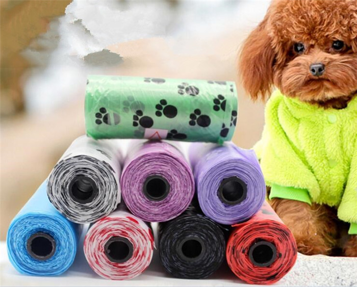 

Pet supplies Dog Poop Bags Biodegradable multiple color for waste scoop leash dispenser G229