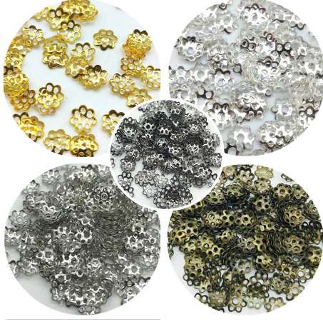 

6mm 100pcs/lot Jewelry Findings Flower Hat Isolation Jewelry Beads DIY Jewelry Accessories for Necklace Accessories Wholesale