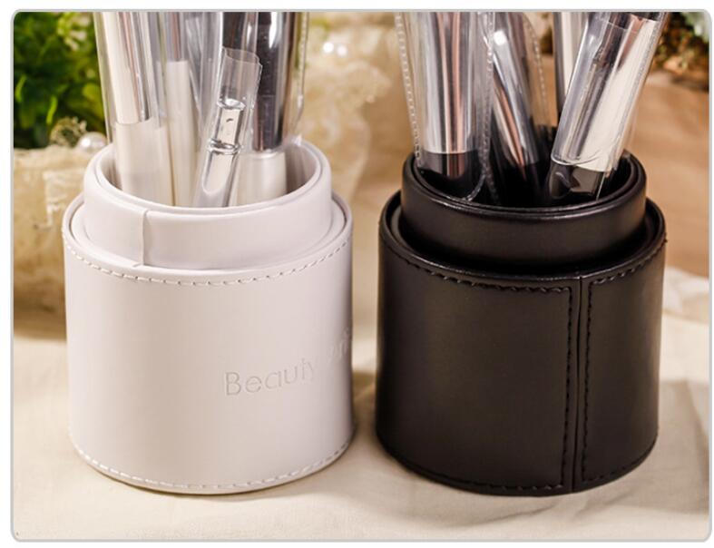 

Hot Empty Make Up Brush Container Bag Holder Travel Cosmetic Brushes Pen Case PU Leather Storage Brushes Organizer Makeup Tools