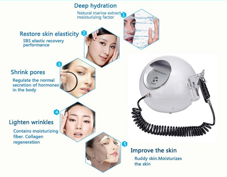 Home use portable water oxygen jet peeling skin care acne treatment facial rejuvenation skin moisturizing machines skin care oxygen sprayer
