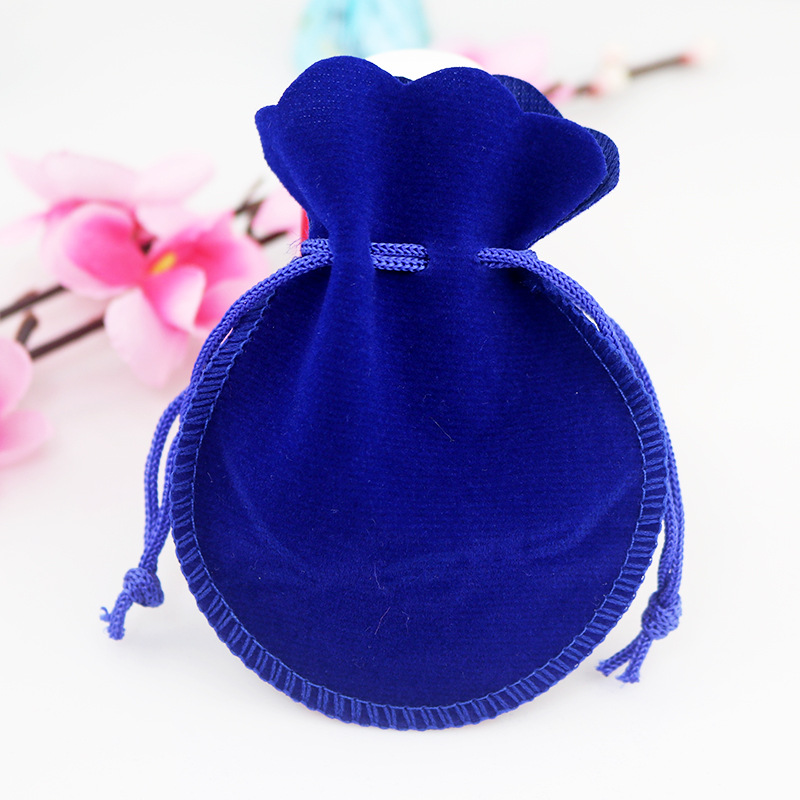 

8*10cm Gourd Jewelry Bags Pouch 5 Colors Small Velvet Drawstring Bags Wedding Favor Gifts, Pink;blue