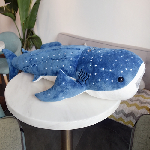 blue whale plush pillow