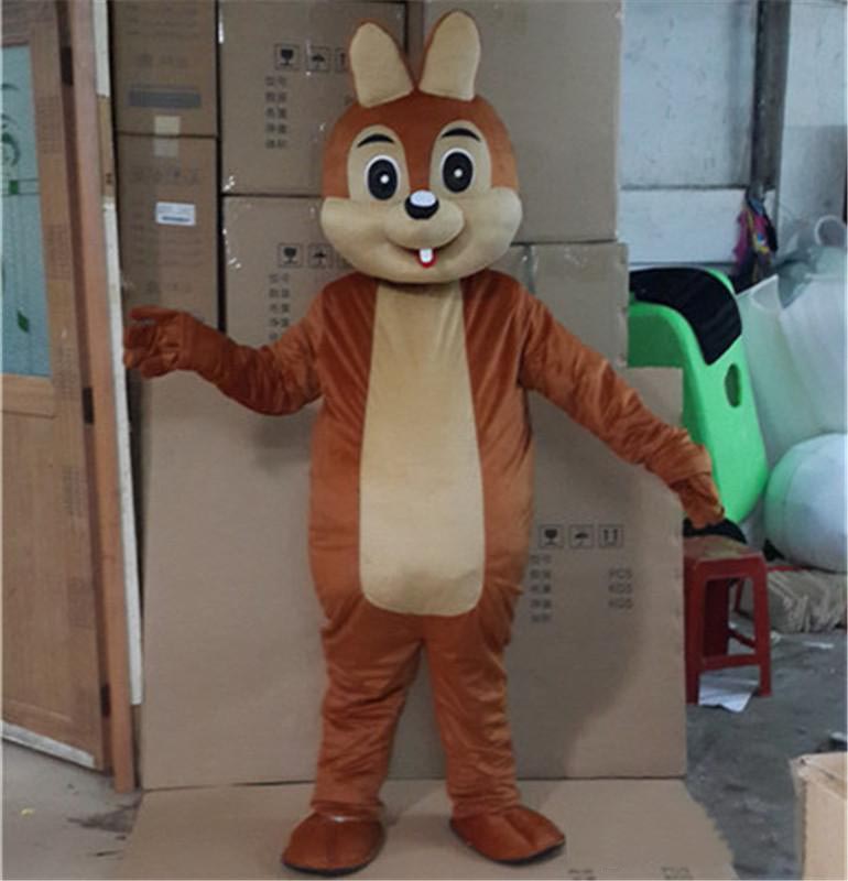 

2018 High quality Squirrel Mascot Costume Halloween Christmas Birthday Cute Squirrel Carnival Dress Full Body Props Outfit