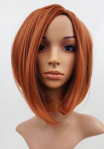 

Light Auburn Ginger Mix Mid Length Bob Ladies Natural Look Wig