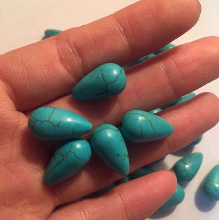 

Natural Stone Turquoises beads 10X18mm Water Drop Shape Natural Blue Turquoises Beads For Jewelry Making