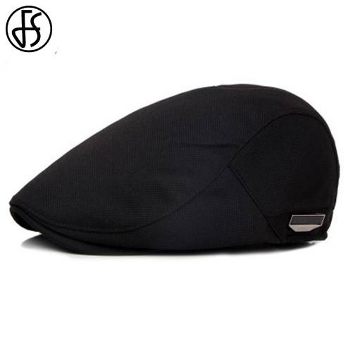 

FS Unisex High Quality Beret Cap Summer Sun Breathable Hat For Men Women Fashion Flat Caps Black Cabbie Hats, Other