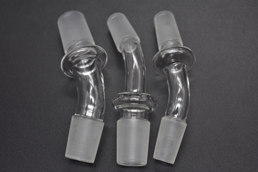 New Glass Adapter 45 Degree Bent Male to Male 14mm 18mm Converter Male Joint Glass Dome Adapter for Glass Bongs Water Pipe-image-414297412