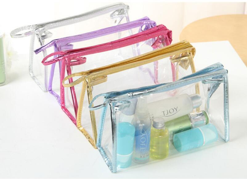 

Hot PVC Transparent Pen Case Pen Bags Pouch Women Clear Waterproof Makeup Storage Pounch Transparent Cosmetic Bag