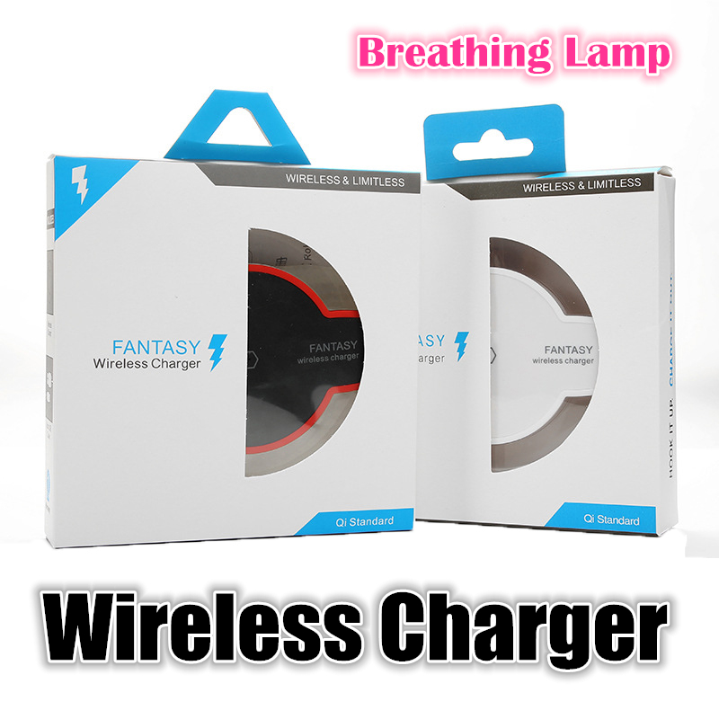 

Qi Wireless Charger Fast Charging Pad For iPhone X 8 8Plus Mini Ultra-Slim Wireless Charger For Samsung S8 S8 Plus With Retail Package
