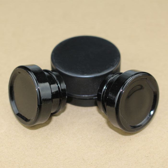 

Black Ultraviolet glass jar with child proof 5 ml (0.17 fl oz) Pocket Size child resistance lid for thick oil