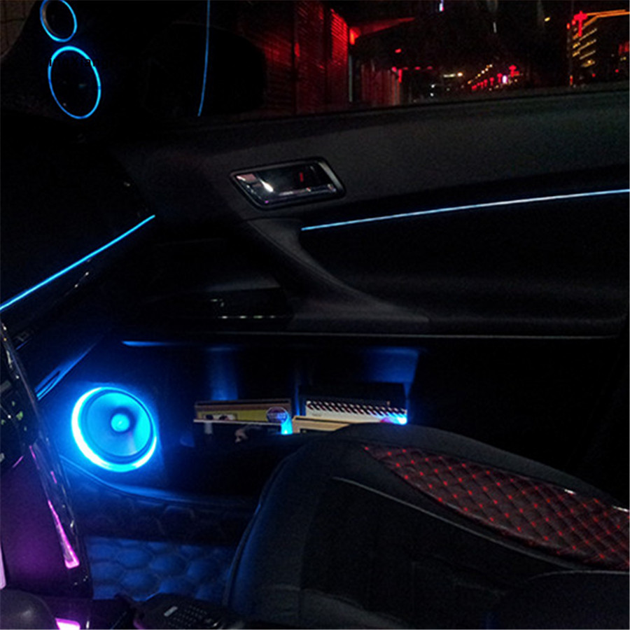 1Meters interior refit atmosphere lamp car styling dash board el wire 12V led decorative light with inverter controller-image-413211419