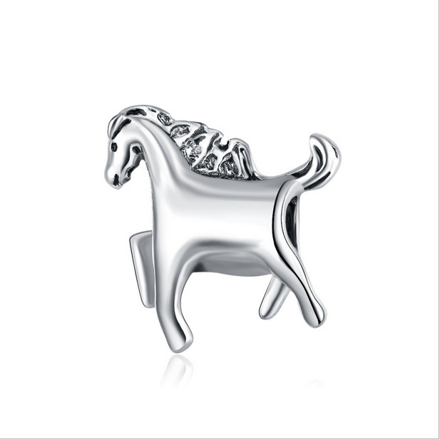 

Fits Pandora Bracelets 30pcs Horse Charms Beads Silver Charms Bead For Wholesale Diy European Necklace Jewelry Accessories Christmas Gifts