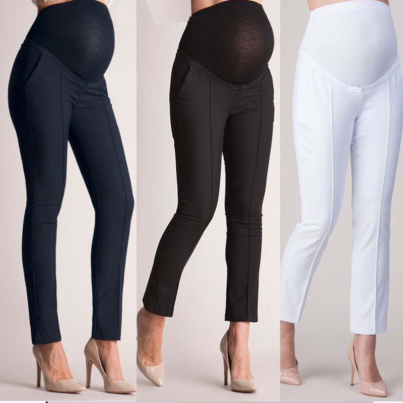

Maternity Pencil Pants For Pregnant Women Skinny Leg Pregnancy Clothes Maternity Leggings For Pregnant Women Clothes, Black
