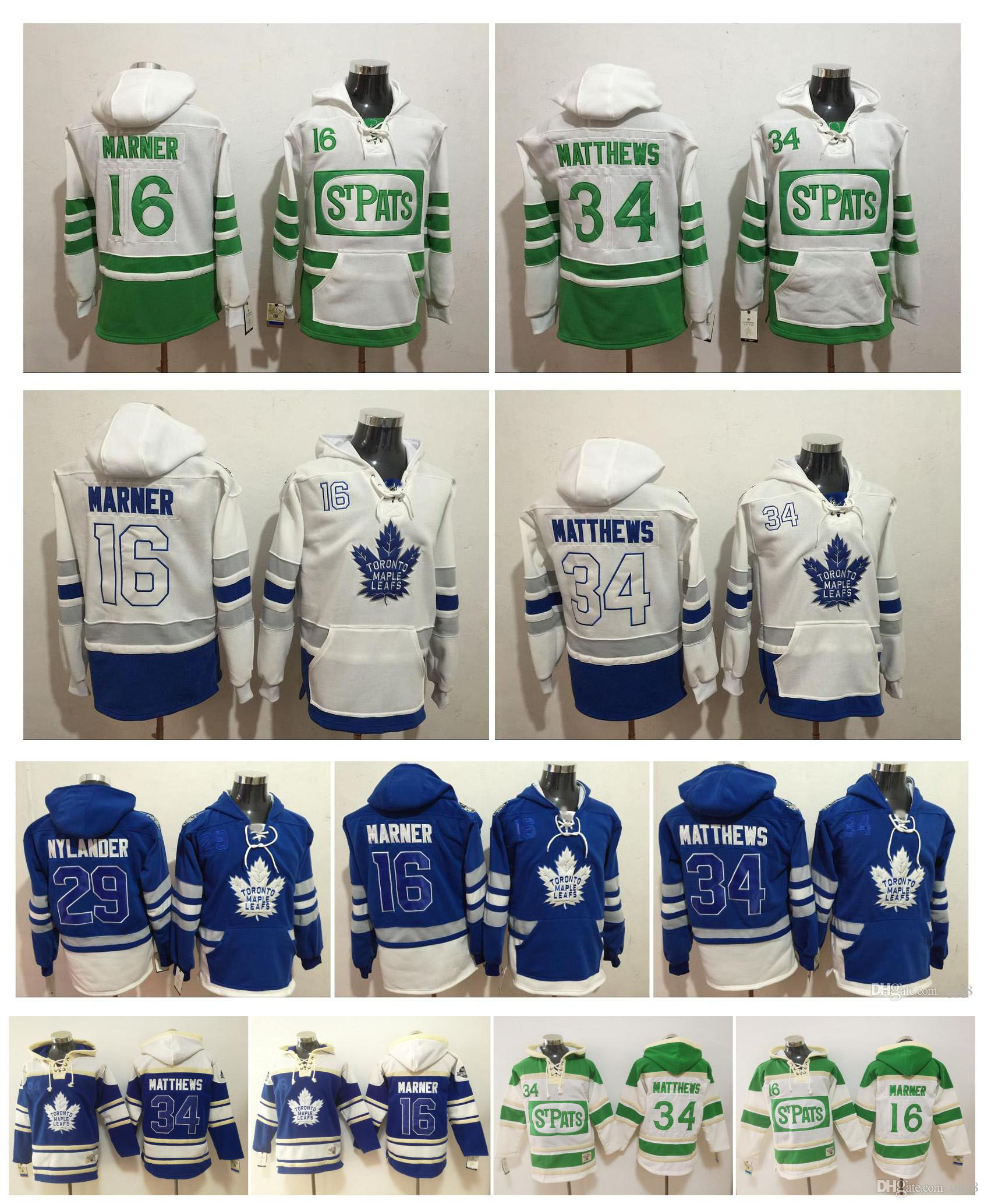 

2017 Centennial Classic 100th Toronto Maple Leafs Pullover 34 Auston Matthews 16 Mitch Marner 29 William Nylande Hockey Hoodie Jerseys, Lavender