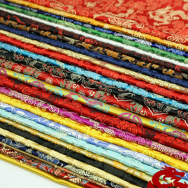 Thick China Ancient Costume Tang Han Baby Clothes Kimono Cos Silk Brocade 35 Satin Dragon Damask Fabric Width 75cm-image-423440509