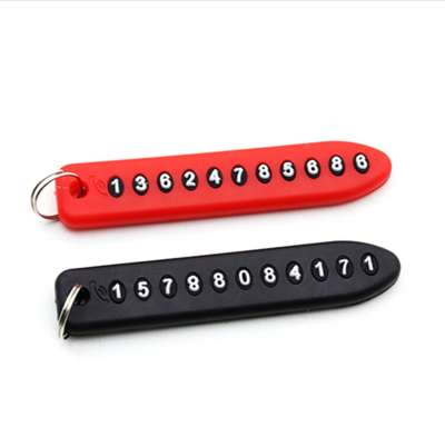 

Simple Fashion Anti-lost phone number plate number Reminder truck keychain