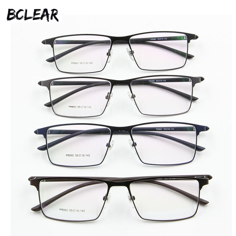 

Titanium Glasses Frame Men Ultralight Square Myopia Prescription Eyeglasses 2018 Male Metal Full Optical Frame Screwless Eyewear