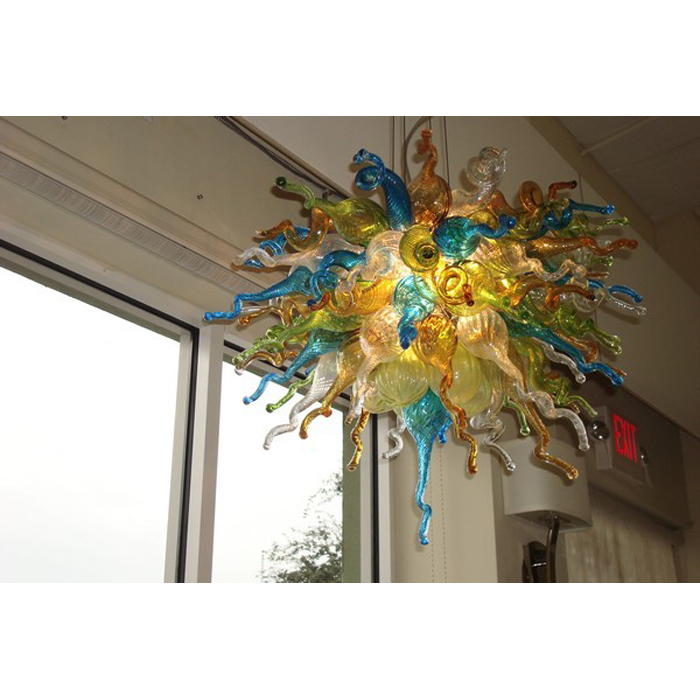 

100% Hand Blown Murano Glass Chandelier Light Custom Made CE UL Certificate Glass Pendant Lamps Villa Decor Chihuly Style Chandelier