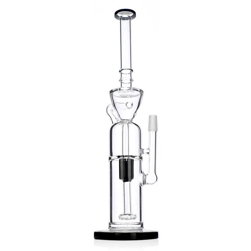 

Recycler Bongs Oil Rig Hookah Water Pipe 10" Perc Bong Black Color Smoking with Bowl