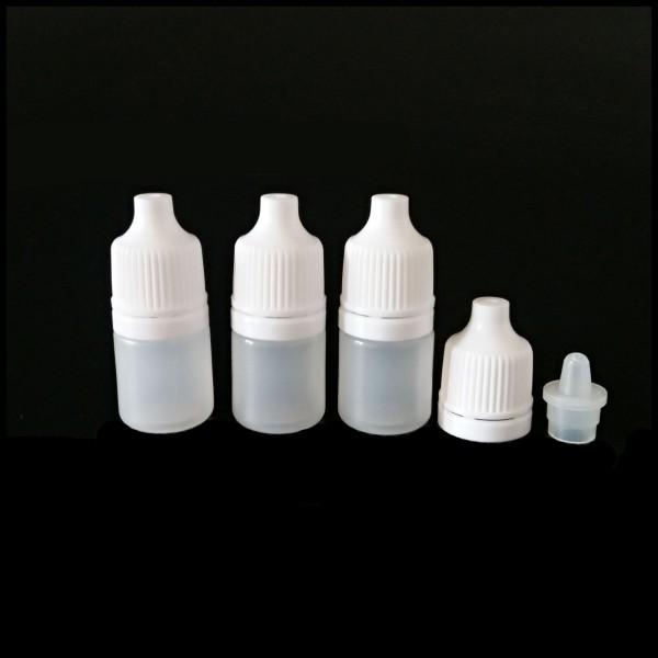 

2ml Empty Refillable Plastic Squeezable Dropper Bottles Portable Eye Drops Containers with Screw Cap and Plug