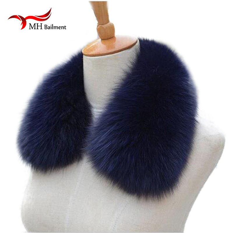 Real fox Fur Collar Scarf Womens Shawl Wraps Shrug Neck Warmer Black Stole Wholesale Hot sale Ring Scarf Womens L#11 Y18102010