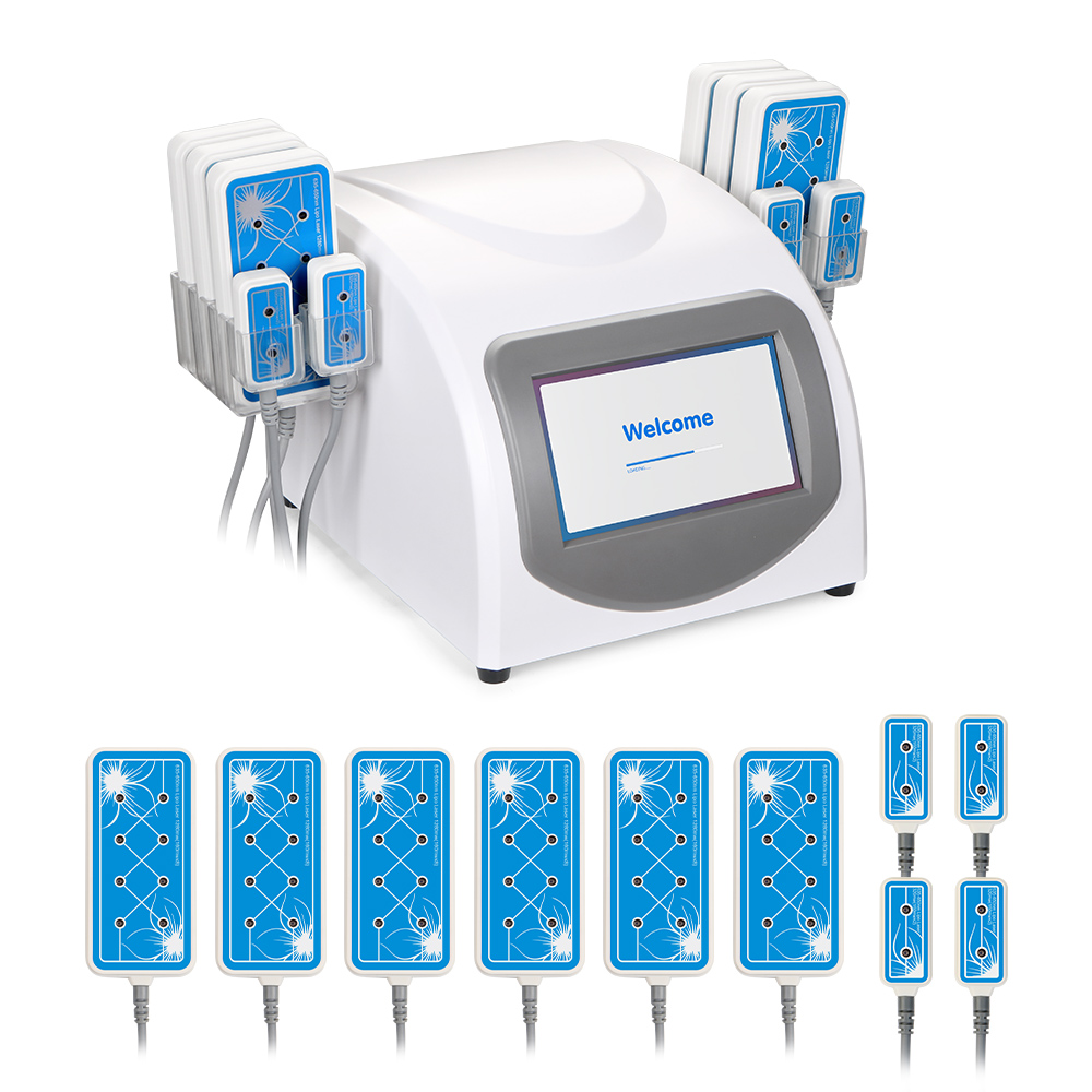 

10 Pads Diode Lipo Laser LLLT Lipolysis 650nm 160mW Non-invasive Liposuction Body Slimming Fat Dissolve Beauty Machine Spa