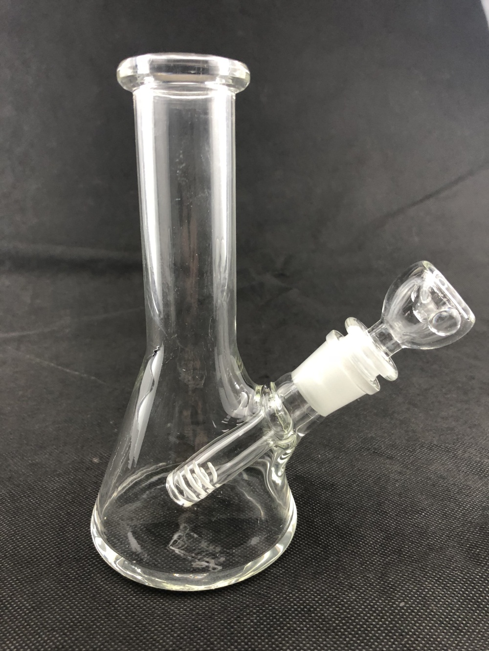 

Glass smoking pipe 8-inch beaker straight bottom Nissi recycler 14 mm bowl Shi Ying stick factory outlet, price concessions