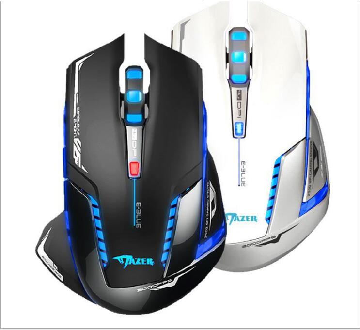 

E-3LUE EMS601 Gaming Mouse 2.4GHZ 2500DPI Wireless Mouse Blue LED Two color Black and White Mouse for Dota Gamer