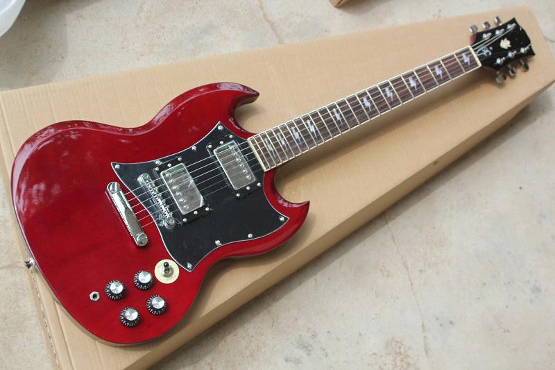 Livraison gratuite Factory custom shop Nouvelle haute qualitéHigh-qualité rouge sg guitare électrique personnalisée guitarra Chrome Hardware 914