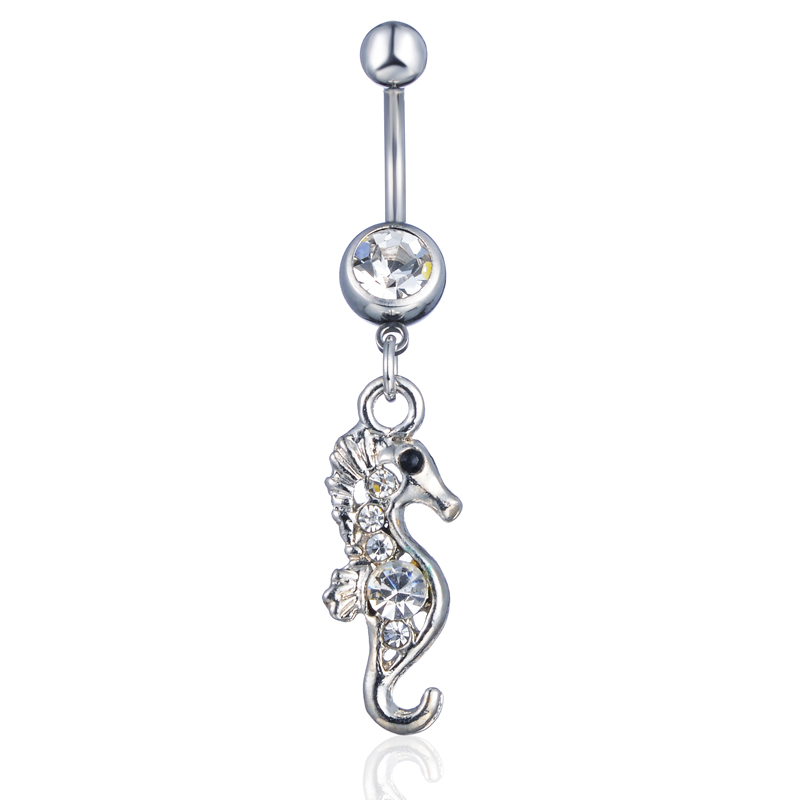 

D0282 ( 2 colors ) The Seahorse style Belly Button Navel Rings with mix
