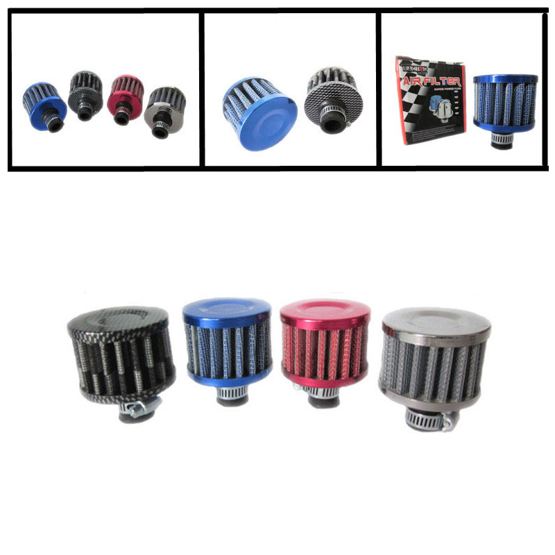 Nuevo Filtro de entrada de aire frío coche 25mm Turbo Ventilación Cárter Respiradero Mini Limpiador