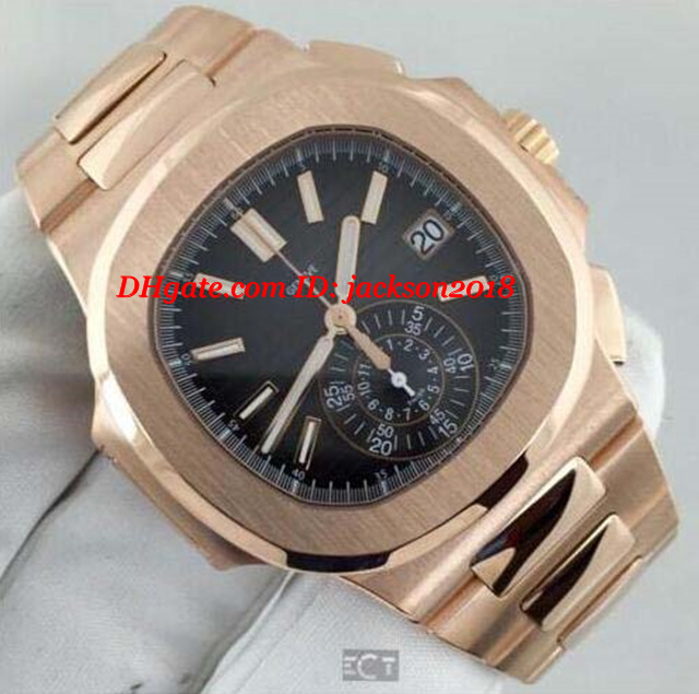 

Luxury Watches 2018 New Automatic N@utilus 5980/1R Black Dial 18kt Rose Gold MINT mens Watch Men's Watches Wristwatch