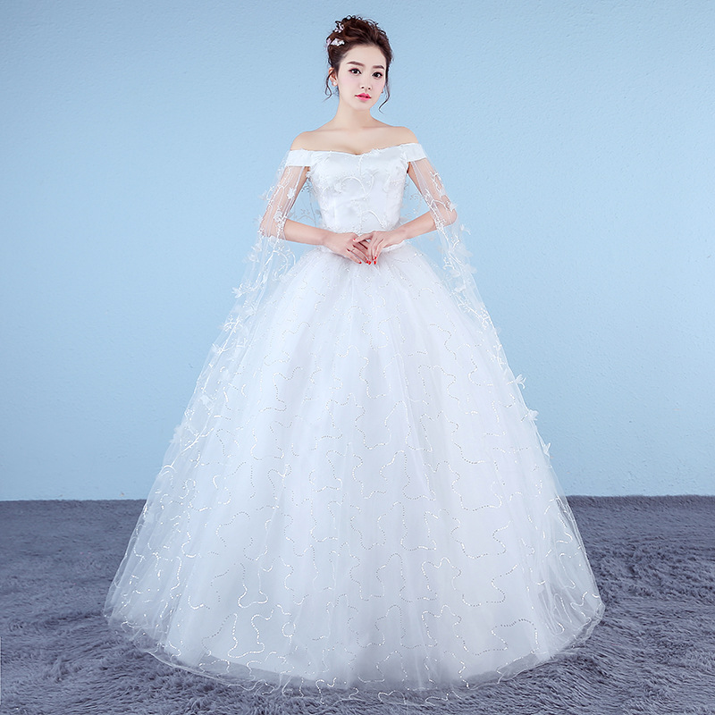 

Cheap Fashion Real Photo Customizd vestido de noiva de 2018 Wedding Dress New Korean Plus Size White Princess Bride Ball Petal