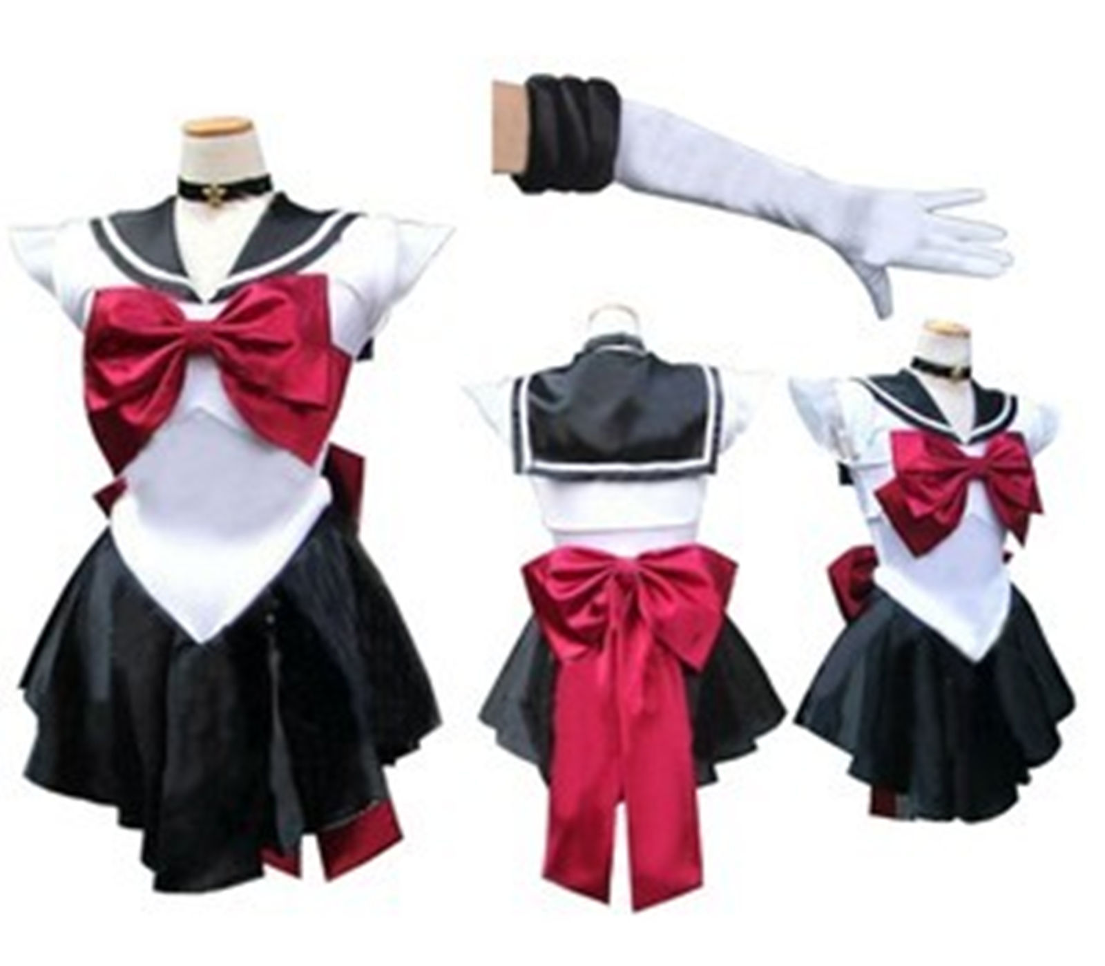 Sailor Moon Pluto Uniform Costume Cosplay Dress Anime Manga free shipping-image-422734993